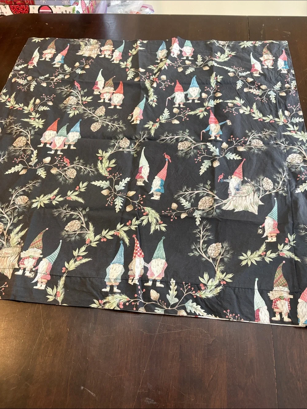 Pottery Barn Gnome Print Pillow Cover